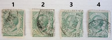 1906 Francobollo regno 5 centesimi Poste Italiane