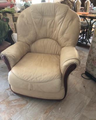 Poltrona in pelle