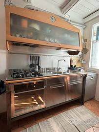 Cunina AIKO anni 90 in acciaio e legno