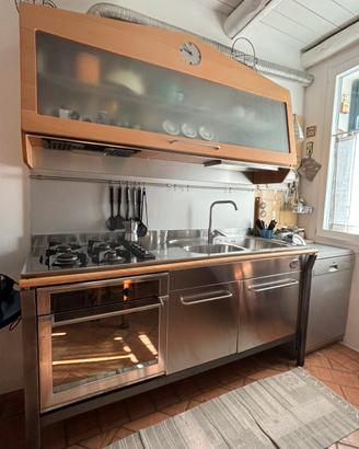 Cunina AIKO anni 90 in acciaio e legno