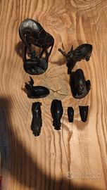 Statuette animali africane in legno