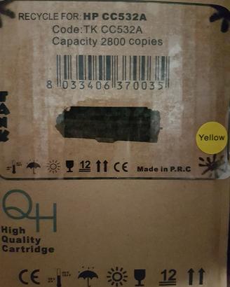CC532A, HP 304A, CARTUCCIA NUOVA TONER YELLOW