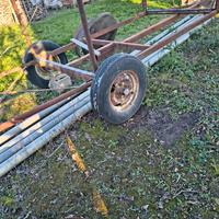 Carrello agricolo porta tubi irrigazione 