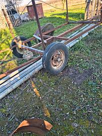 Carrello agricolo porta tubi irrigazione 