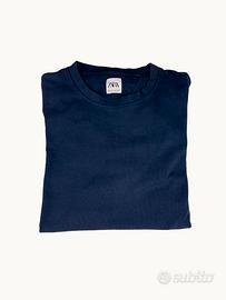 Maglietta Zara Basic Blu XL
