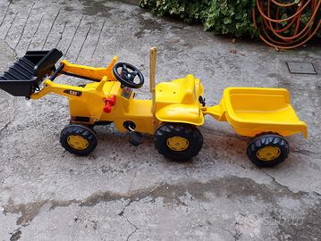 Ruspa con rimorchio Cat cavalcabile a pedali