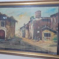 Grande Quadro "Scorcio Italiano" Firmato Esposito 