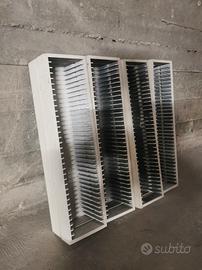 Set 8 Moduli Porta CD legno vintage / anni 80-9= S