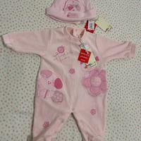 Melby Tutina con Piede Neonata 1 mese con cappello
