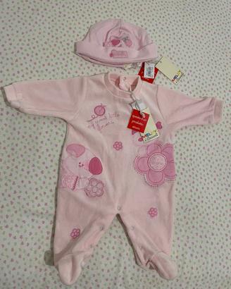 Melby Tutina con Piede Neonata 1 mese con cappello