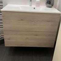 Mobile sottolavabo sospeso rovere grigio