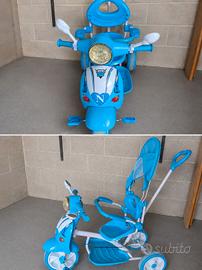 Triciclo evolutivo azzurro e bianco