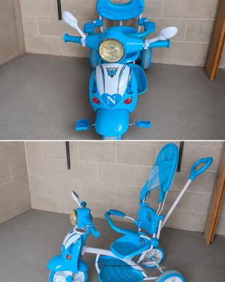 Triciclo evolutivo azzurro e bianco