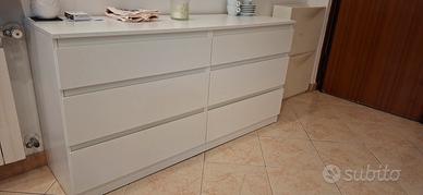 mobile con cassetti  bianco ikea malm