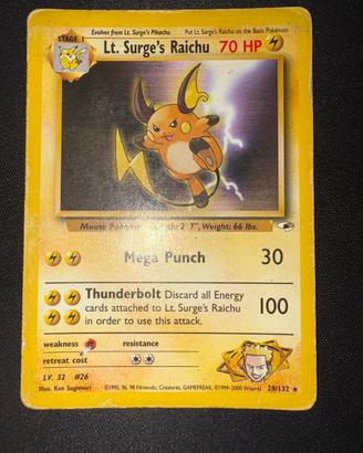 Lt. Surge's Raichu Gym Heroes 28/132