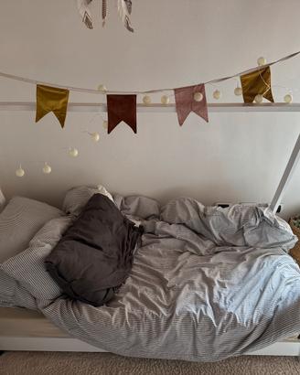 Letto Montessori a tenda + materasso + cerata