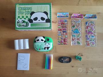 Fotocamera verde con stampante per bambini - Nuova