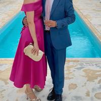 Abito rosa scollo omerale