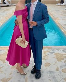 Abito rosa scollo omerale