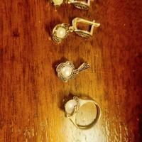 Set di Gioielli in argento/perla/marcasite