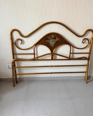 Letto Matrimoniale Vintage in Ottone RIVA CANTÙ –