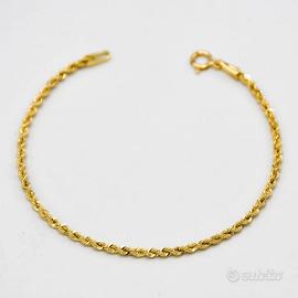 Bracciale in oro giallo 18 kt a cordoncino D.2