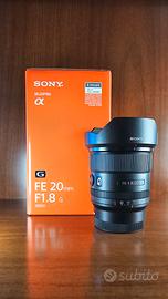 Sony FE 20mm G f/1.8 Full Frame Sony E-Mount 