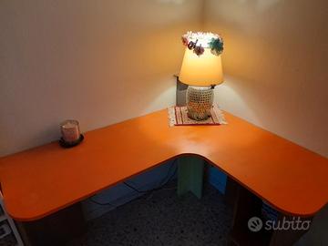 Scrivania angolare in rovere
