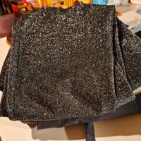 Pantaloni con glitter argentati