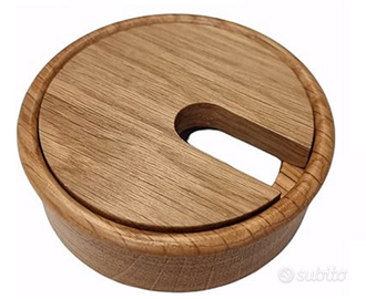 Passacavo in legno di rovere laccato