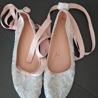 Ballerine in velluto damascato Zara Trafaluc mis. 