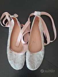 Ballerine in velluto damascato Zara Trafaluc mis. 