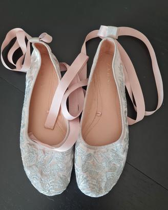 Ballerine in velluto damascato Zara Trafaluc mis. 