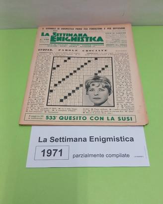 LA SETTIMANA ENIGMISTICA, anno 1971, parzialmente