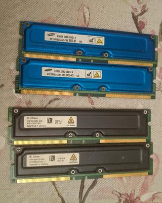 Lotto RAM RDRAM Rambus PC800 64 e 128 mb ❗Leggere❗