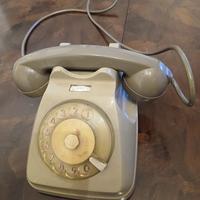 Telefono fisso vintage SIP grigio a disco rotante