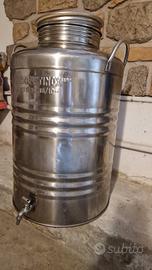 contenitore olio acciaio inox di 50lt 