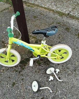 Bicicletta bimbo bimba a rotelle giocco