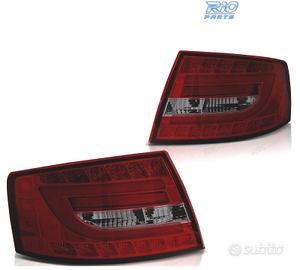 FANALI PER AUDI A6 C6 04-08 SEDAN LED ROSSO AFFUMI
