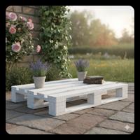 Pallet Bianco Shabby 130x80 - Ideale Lettino Monte