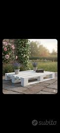 Pallet Bianco Shabby 130x80 - Ideale Lettino Monte
