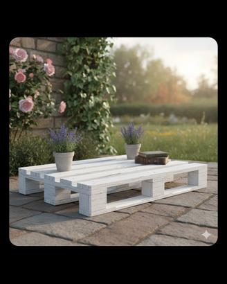 Pallet Bianco Shabby 130x80 - Ideale Lettino Monte