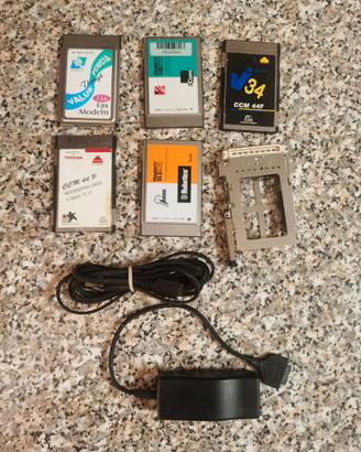Modem fax pcmcia card pc laptop portatile vintage