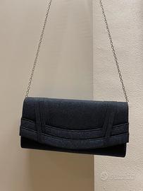 Borsetta pochette blu glitterata