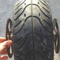 2 gomme per minimoto nuove complete di cerchi
