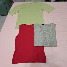 set 3 maglie in filo donna