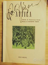 Verdi Libretto Opera Attila Autografo Raimondi  