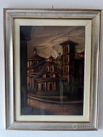 Dipinto su Tela Aldo Conti Milano San Satiro