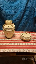 vaso e porta bon bon ceramiche Lucchesi Sesto fio
