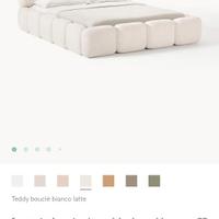 Letto imbottito in teddy bouclè Westwing